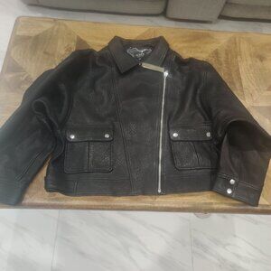 J. Crew Collection leather Jacket size XXL New